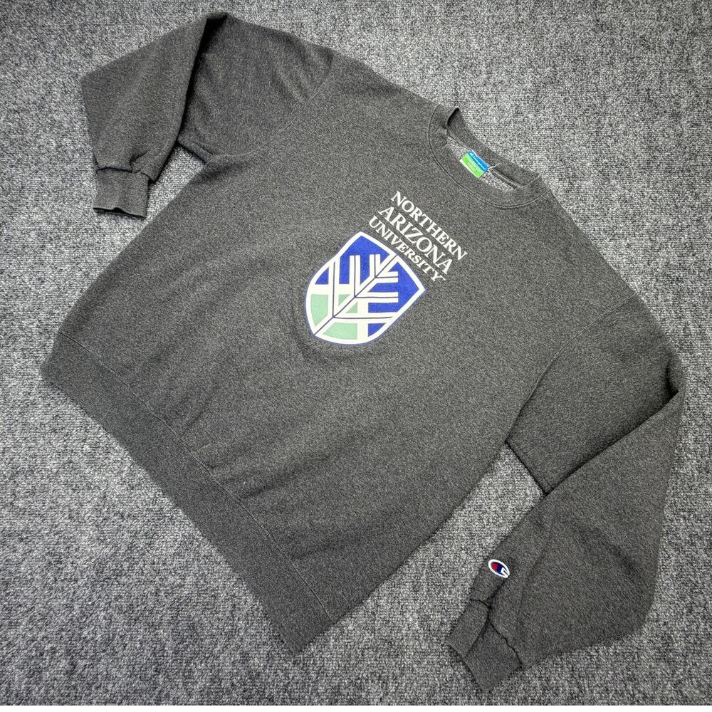 Champion Northern Arizona University Sweatshirt Mens L Gray NAU Eco Crewneck